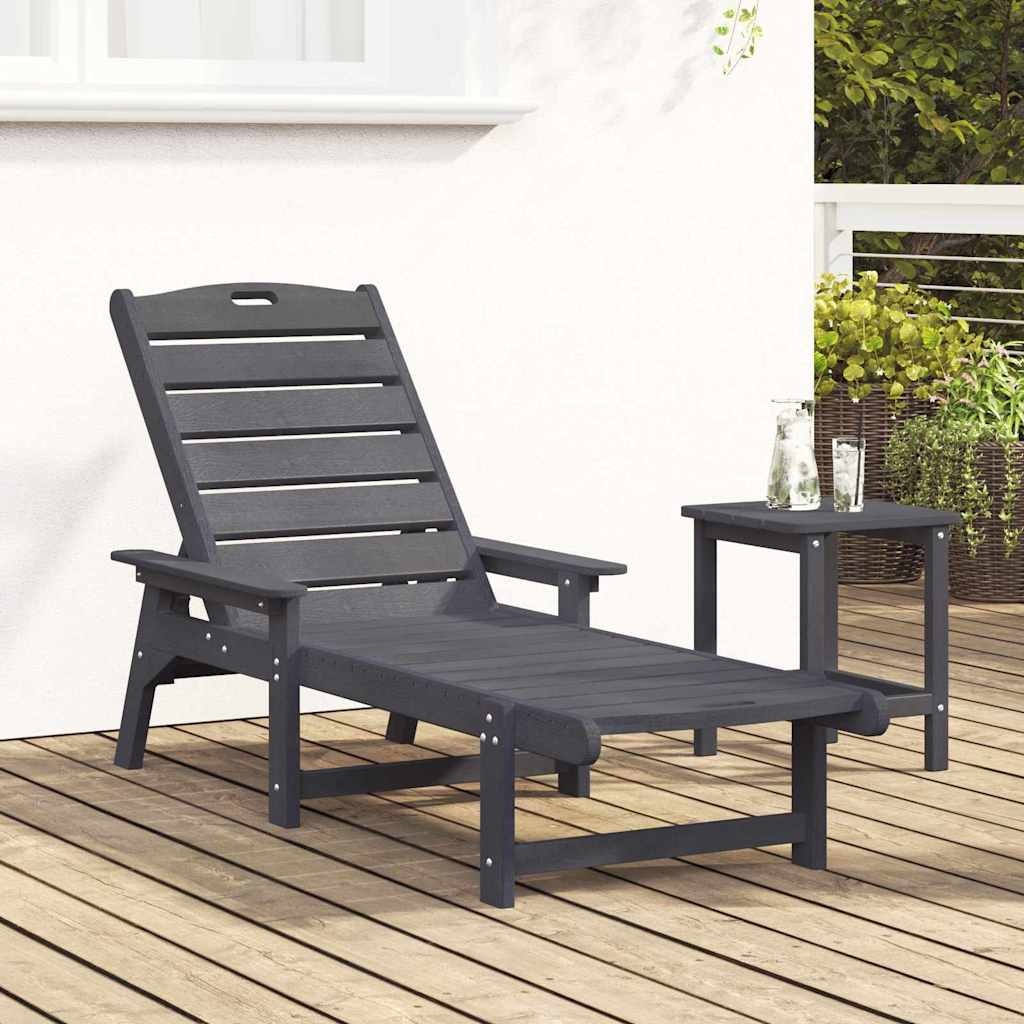 vidaXL Ligstoel Lichtgrijs Kunststof - 73% Korting! Nu 1 op voorraad!