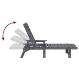 vidaXL Ligstoel Lichtgrijs Kunststof - 73% Korting! Nu 1 op voorraad!