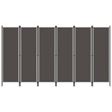 VidaXL Kamerscherm 6 Panelen 300x180cm Antraciet | 55% Korting!
