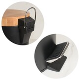 Retourtje Prullenbak Badkamer - Zwart Staal/Bamboe - 40% Korting!