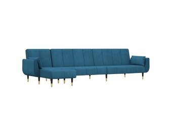 VidaXL Chaise longue Fluweel Blauw - 81% Korting! | Zo Goed Als Nieuw