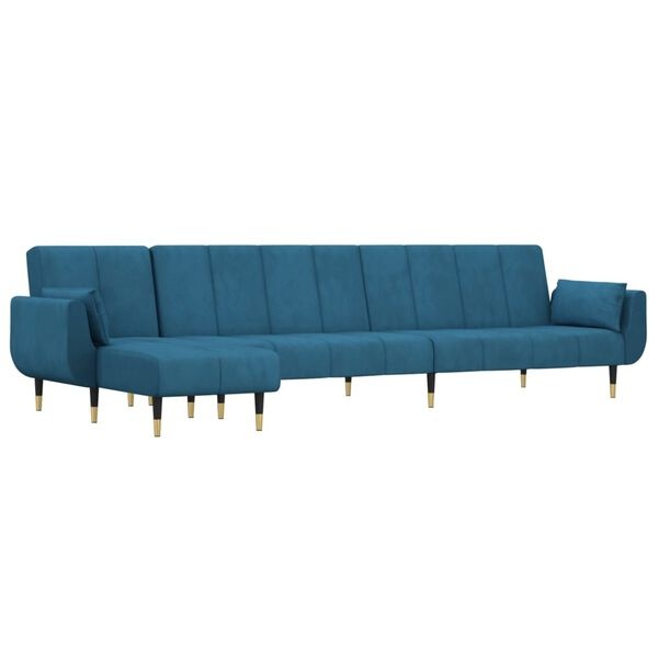 VidaXL Chaise longue Fluweel Blauw - 81% Korting! | Zo Goed Als Nieuw
