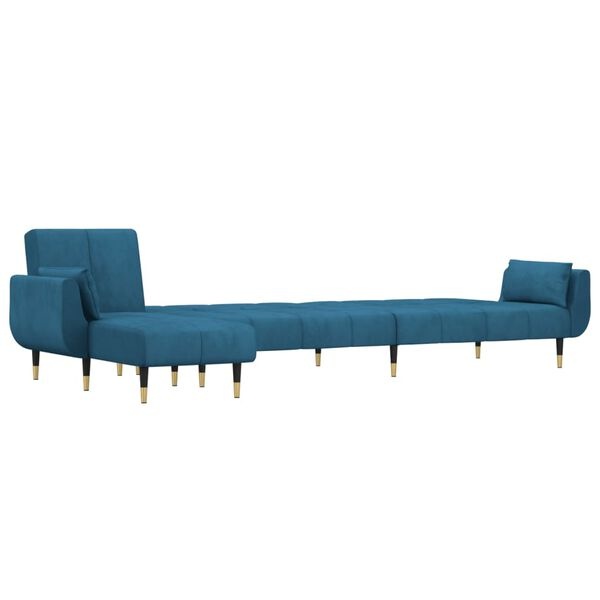 VidaXL Chaise longue Fluweel Blauw - 81% Korting! | Zo Goed Als Nieuw