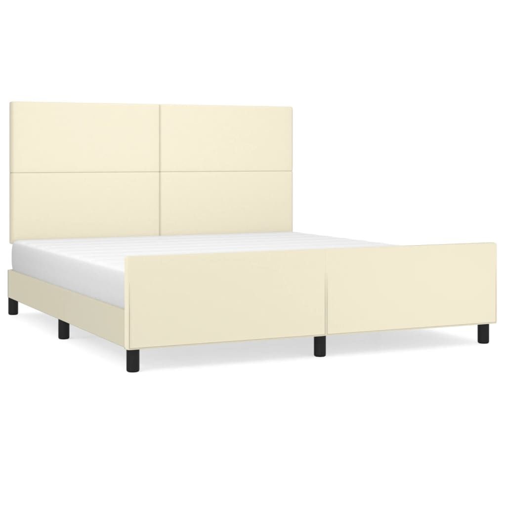 vidaXL Bedframe Crème 160x200 cm - 79% Korting! Lege Doos