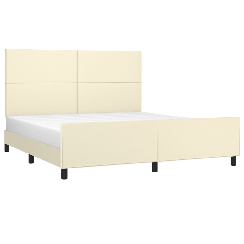 vidaXL Bedframe Crème 160x200 cm - 79% Korting! Lege Doos
