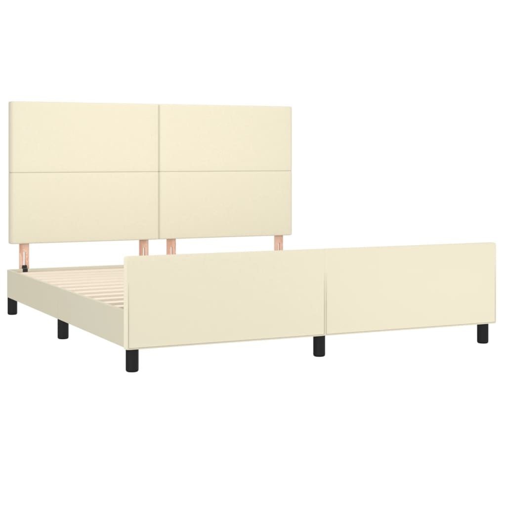 vidaXL Bedframe Crème 160x200 cm - 79% Korting! Lege Doos