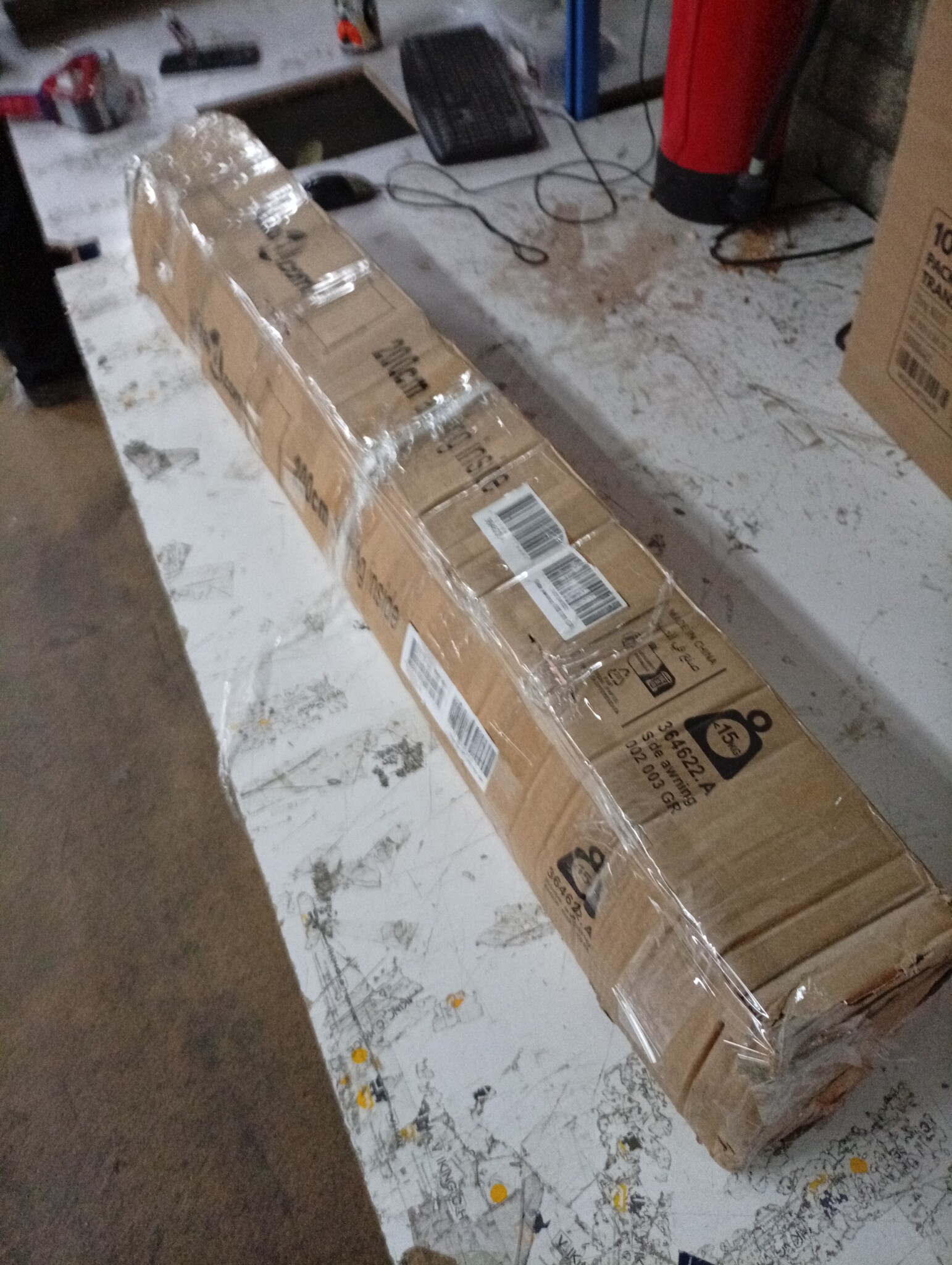 vidaXL Uittrekbaar Tuinscherm 200x300cm Grijs - 55% Korting!