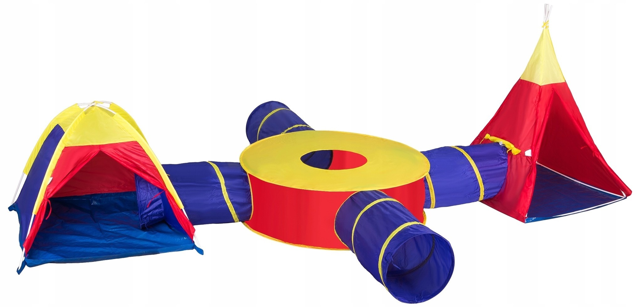 40% Korting! Kinder Speeltent met 4 Tunnels & 3 losse delen - 400x320x135 cm