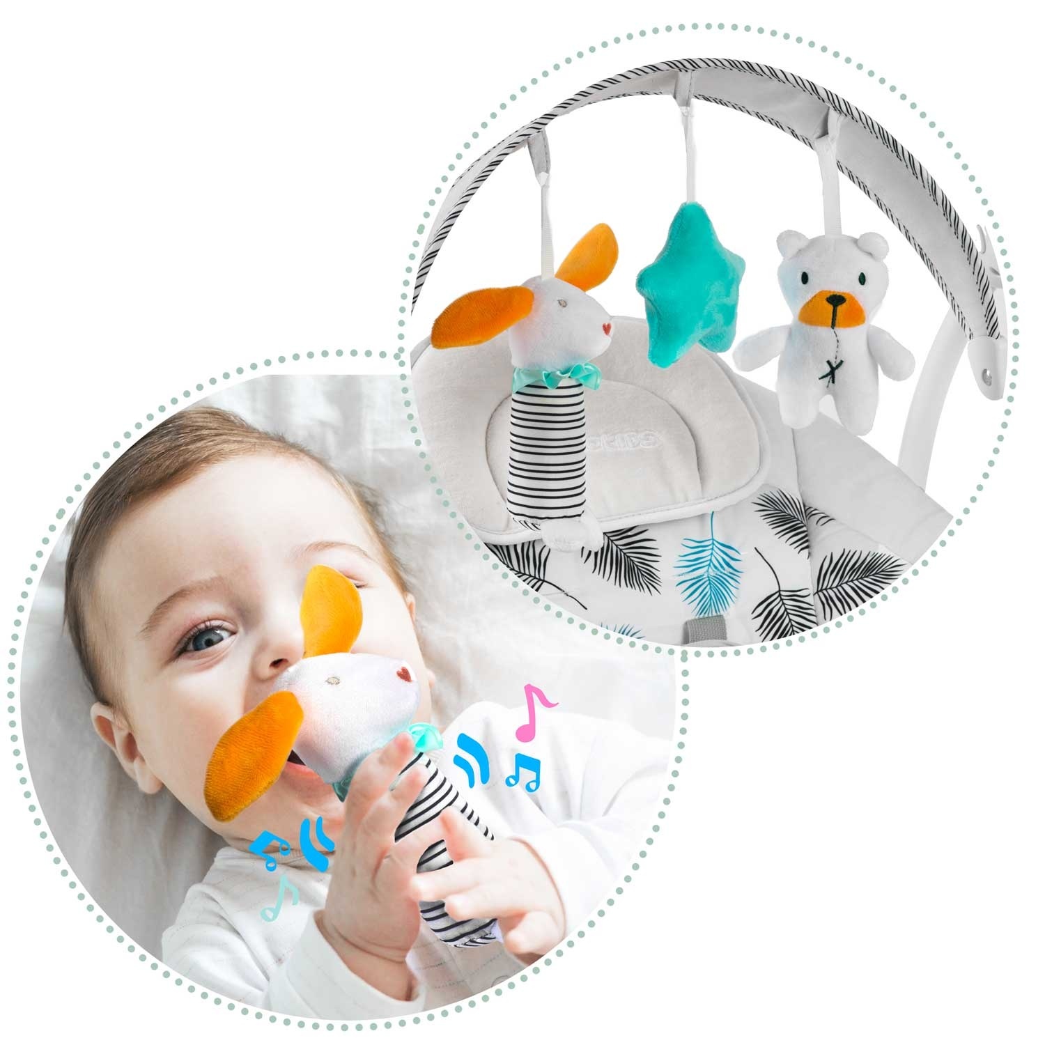 Babyschommel met Geluid - Automatisch, 10 Liedjes - Nu 40% Korting!