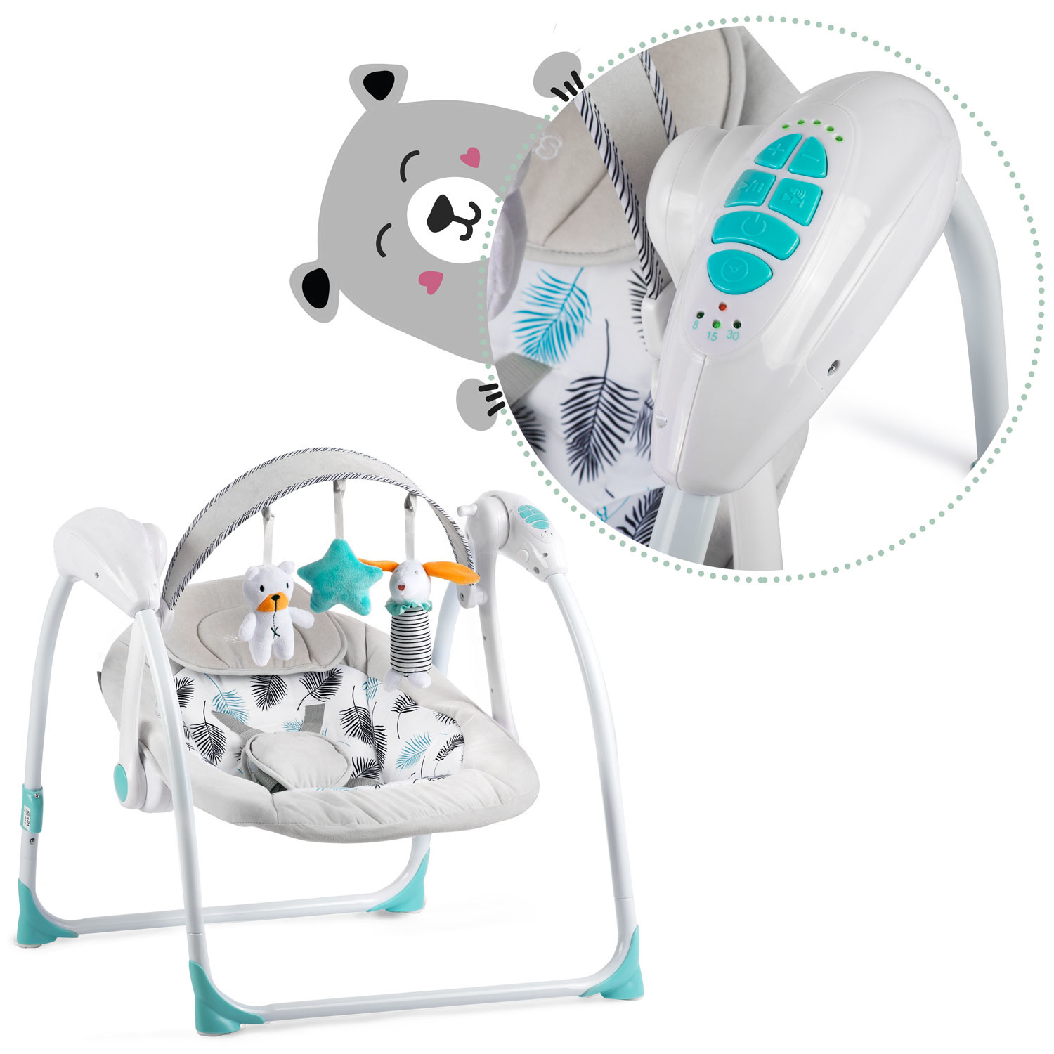 Babyschommel met Geluid - Automatisch, 10 Liedjes - Nu 40% Korting!
