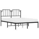 vidaXL Bedframe Metaal Zwart 135x190 - 55% Korting! Exclusief!