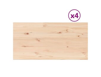 VidaXL Tafelbladen Massief Grenenhout 4x (100x50cm) - 55% Korting!