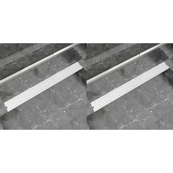 VidaXL Doucheafvoer Rechthoekig Bubbel 80% Korting! Roestvrij Staal