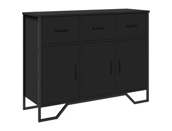 VidaXL Dressoir 97x32,5x74,5 cm Bewerkt Hout Zwart - 55% Korting!