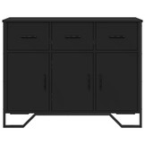 VidaXL Dressoir 97x32,5x74,5 cm Bewerkt Hout Zwart - 55% Korting!