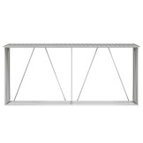 VidaXL Haardhoutschuur 330x84x152cm Grijs Staal | 60% Korting! | Kleine Deukjes