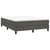 VidaXL Bedframe 140x200cm Donkergrijs Fluweel - 35% Korting! Ongebruikt!