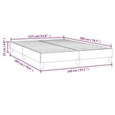 VidaXL Bedframe 140x200cm Donkergrijs Fluweel - 35% Korting! Ongebruikt!