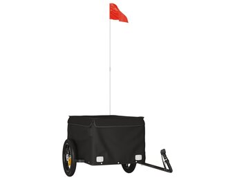 VidaXL Fietstrailer 30kg IJzer Zwart | 55% Korting! | Licht Gebruikt