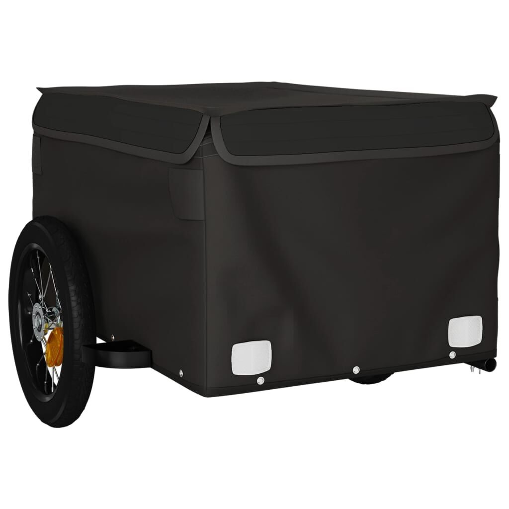 VidaXL Fietstrailer 30kg IJzer Zwart | 55% Korting! | Licht Gebruikt
