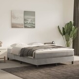 vidaXL Bedframe 140x190cm Fluweel Lichtgrijs - 40% Korting!