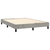 vidaXL Bedframe 140x190cm Fluweel Lichtgrijs - 40% Korting!