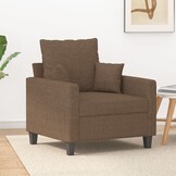 vidaXL Fauteuil Stof Bruin (60cm) - 40% Korting! Unieke Kans!