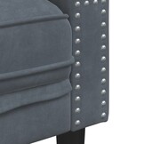 vidaXL Tweezitsbank Chesterfield-stijl en bolsters fluweel donkergrijs