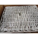 vidaXL Wasmand wilgen wit