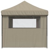 VidaXL Pop-Up Partytent Taupe (40% Korting!) - Inklapbaar met 3 Zijwanden