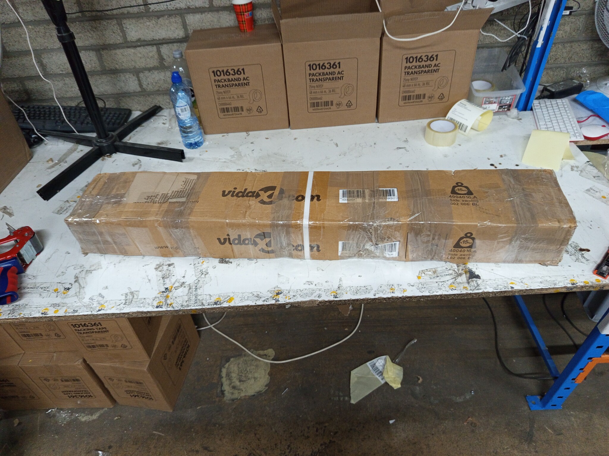 vidaXL Tuinscherm uittrekbaar 200x600 cm blauw