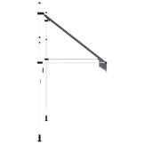 vidaXL Luifel Uittrekbaar 250cm Blauw/Wit - 56% Korting! - Zo Goed Als Nieuw!