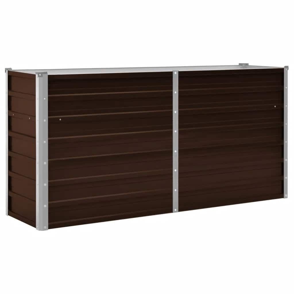 vidaXL Verhoogde Plantenbak Staal Bruin 160x40x77cm | 70% Korting!