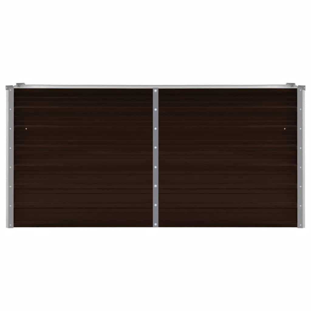 vidaXL Verhoogde Plantenbak Staal Bruin 160x40x77cm | 70% Korting!