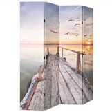 vidaXL Kamerscherm Meer Zonsondergang - 60% Korting! (160x170 cm)
