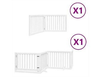 vidaXL Hondenhek Inklapbaar 160cm Wit - 79% Korting! Nu de laatste!