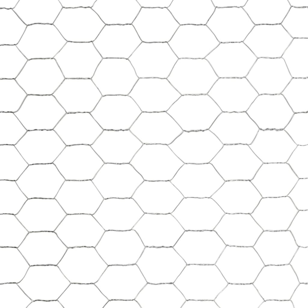 VidaXL Kippengaas 25x1,2m - 40% Korting! Gegalvaniseerd Staal