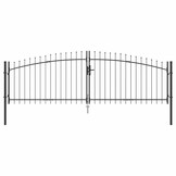 VidaXL Tuinpoort Grijs 100x400cm Staal | 40% Korting - Laatste Kans!