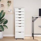 VidaXL Ladekast MOSS Wit Grenenhout - 55% Korting!