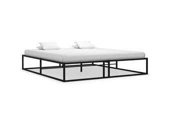 vidaXL Bedframe Metaal Zwart 160x200 - 40% Korting!