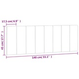 VidaXL Hanko Hoofdbordkussen 140cm Fluweel Zwart - 40% Korting!