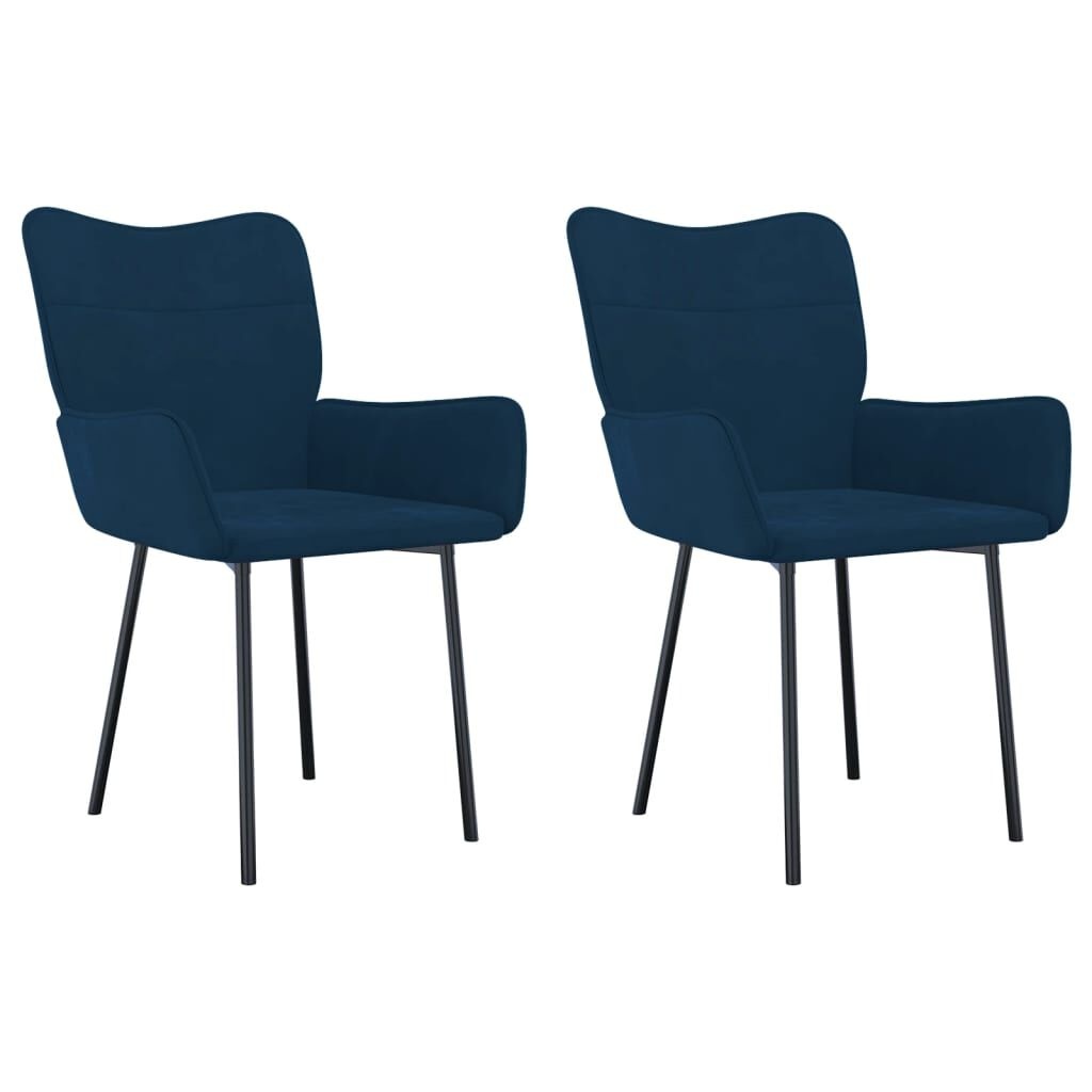 VidaXL Eetkamerstoelen 2 Stuks | Fluweel Blauw | 40% Korting!