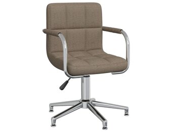 VidaXL Draaibare Eetkamerstoel Stof Taupe - 40% Korting!