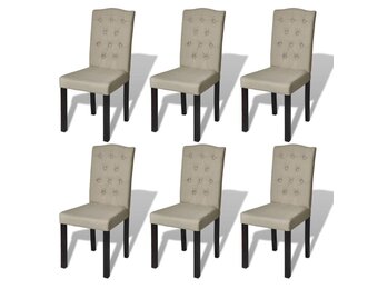 vidaXL Eetkamerstoelen Set (2 stuks) Stof Camel - 86% Korting!