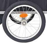 vidaXL Fietstrailer Kinderen 30kg Zwart/Rood - 40% Korting!