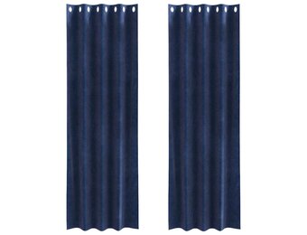 VidaXL Luxe Fluwelen Gordijnen Donkerblauw 2x 140x245cm - 40% Korting!
