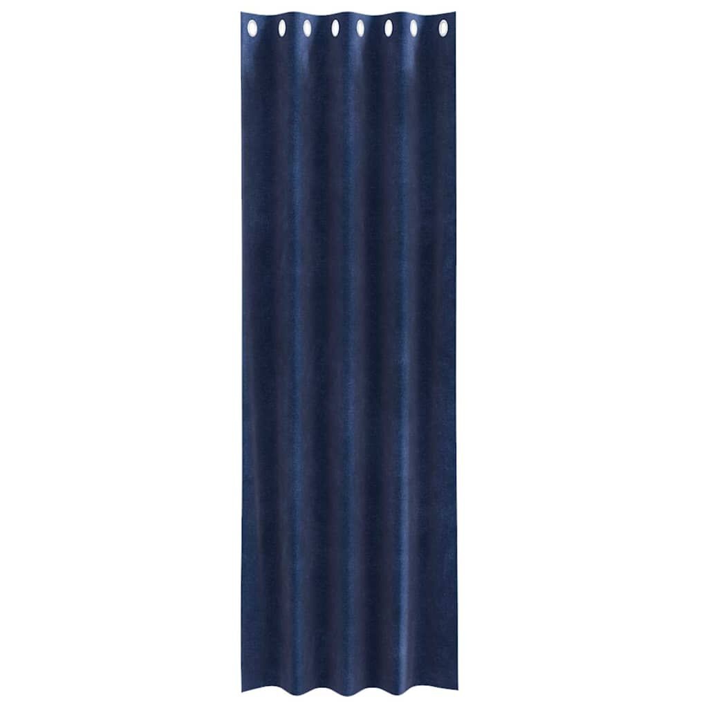 VidaXL Luxe Fluwelen Gordijnen Donkerblauw 2x 140x245cm - 40% Korting!