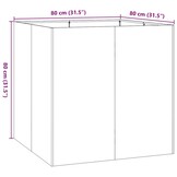 VidaXL Plantenbak Staal 80x80x80cm Olijfgroen | 47% Korting! (Nieuw)