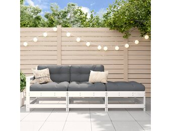 vidaXL Loungeset Grenenhout Wit - 56% Korting! (Geretourneerd)