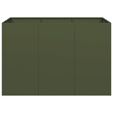 VidaXL Plantenbak Staal Olijfgroen 120x80x80 cm | 40% Korting!